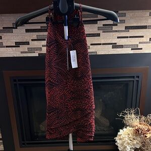 Red and Black Banana Republic dressy blouse NWT